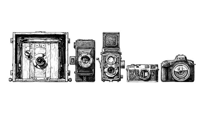 Evolution of camera and photography.